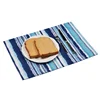 Modern rectangle woven placemat blue placemats set of 6 set garden waterproof placemats