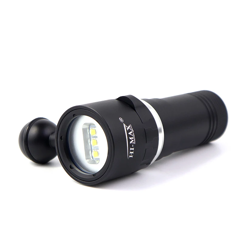 2000LM 3 Cree XM-L2 White Light Wide 120 Degrees Beam Angle Scuba Diving Photography Video Flashlight, Black 
2000LM 3 Cree XM-L2 White Light Wide 120 Degrees Beam Angle Scuba Diving Photography Video Flashlight, Black