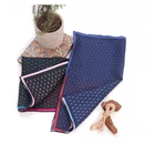 New Design Business Digital Printing Blue Silk Scarf for Men