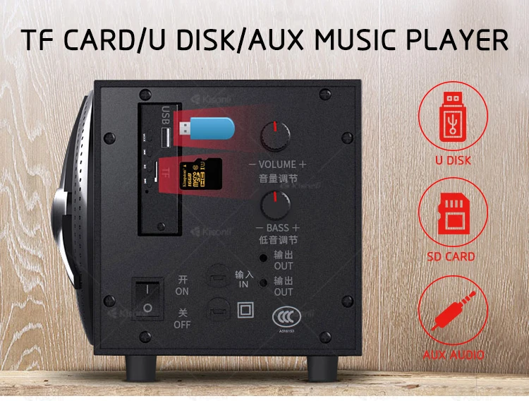 Kisonli Big Mid range Home Theater computer speaker system with BT function - ANKUX.COM