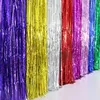 Sexy Metallic Gold Tinsel Foil Curtain Fringe Backdrop For Party Deco
