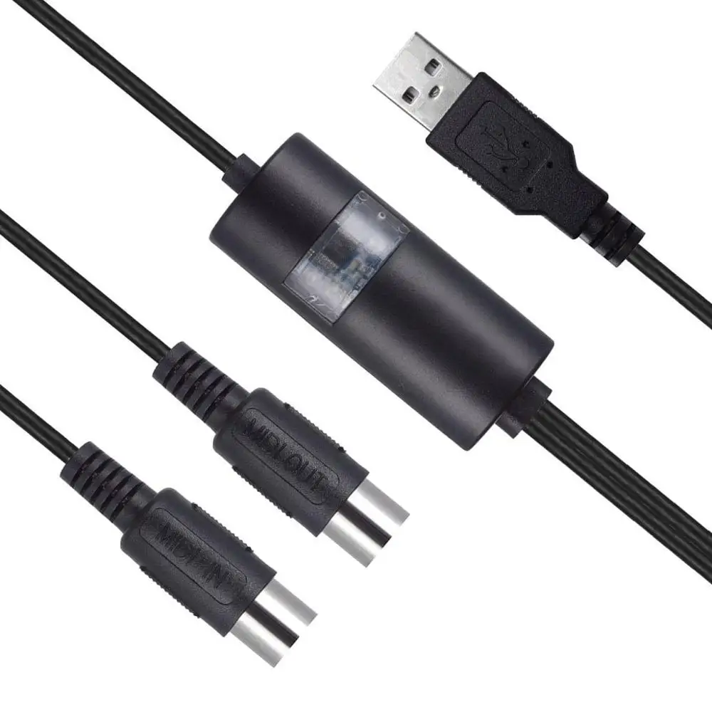 5-PIN DIN in-Out MIDI to USB Cable Convert Piano Keyboard Instruments with Laptop PC MAC
5-PIN DIN in-Out MIDI to USB Cable Convert Piano Keyboard Instruments with Laptop PC MAC