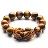 2019 New Arrival Luxurious Natural Stone Pixiu Charm Tiger Eye Bracelet for Unisex Accessories
