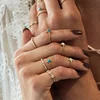 925 sterling silver design blue opal rings jewelry women