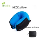 wholesale China u shape core travel set 4 in 1 Latex bean bag neck pillow