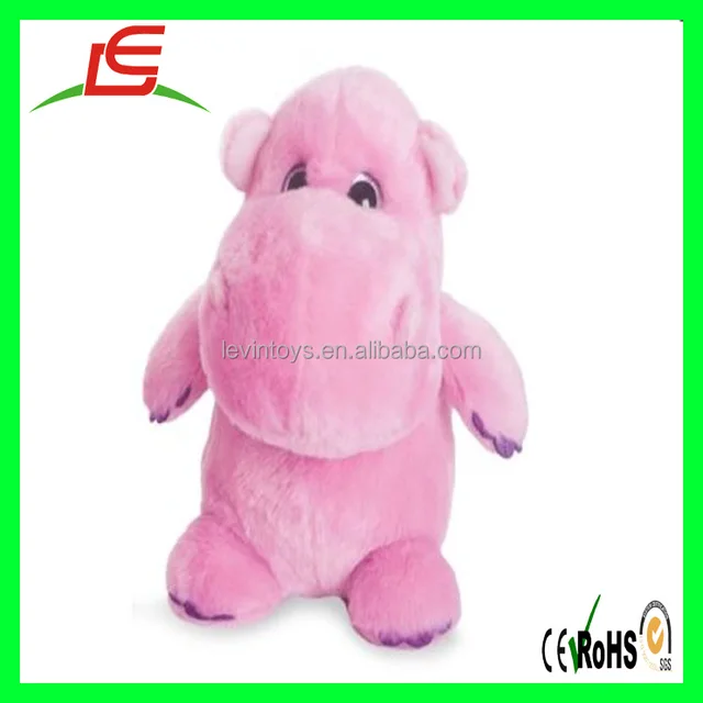 d447 pink fluffy plush hippo toy cute baby stuffed animal toy