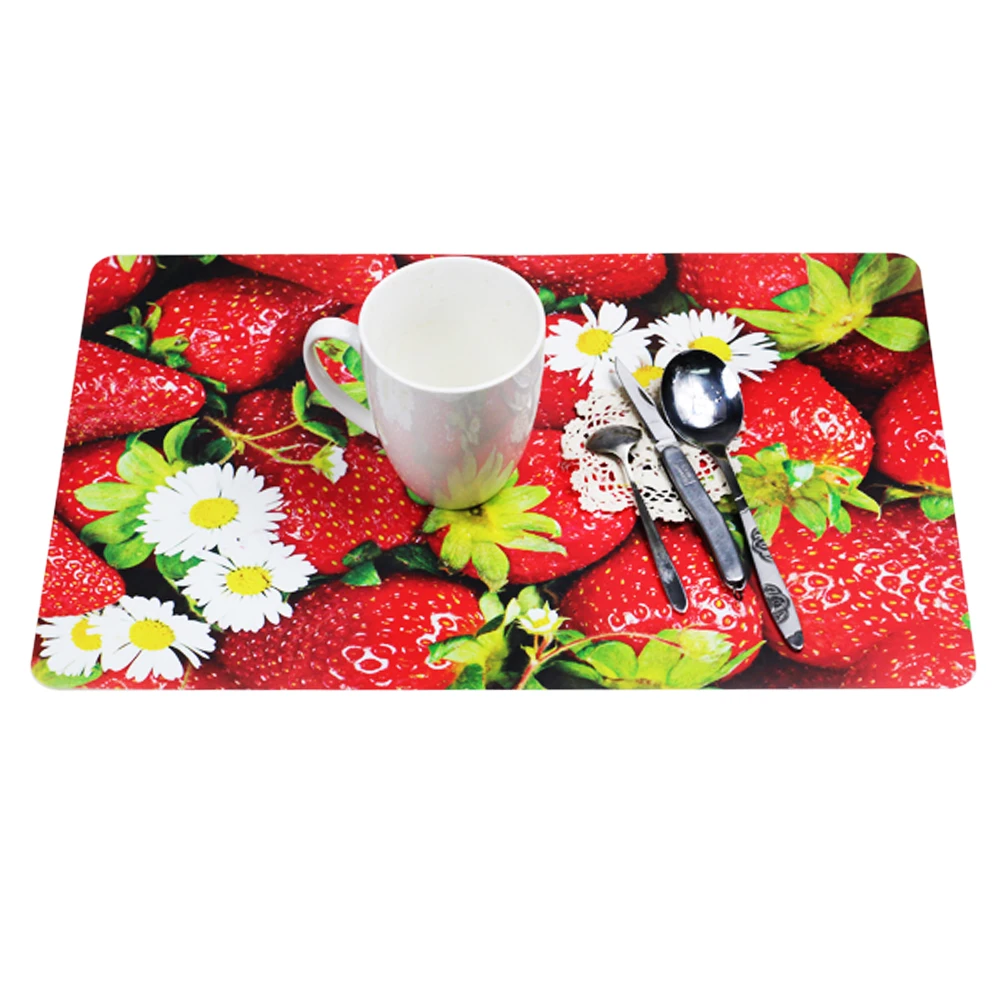 BSCI Audit Factory Custom Disposable 3D Lenticular PP Plastic Beautiful Placemats for Dinner