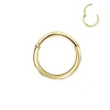 316L Stainless Steel Gold Plated Nose Rings Nose Hoop Septum Clicker Tragus Piercing Jewelry