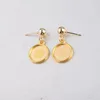 DIY Jewelry Findings Gold Color 12mm Setting Wholesales Alloy Cabochon Tray Earrings Base