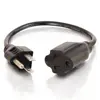 18 AWG Outlet Saver American Power Extension Cord for NEMA 5-15P to NEMA 5-15R, Black