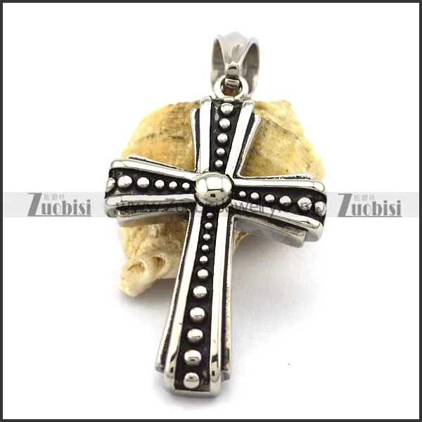 Catholique de haute qualité en forme de croix en acier inoxydable pendentif