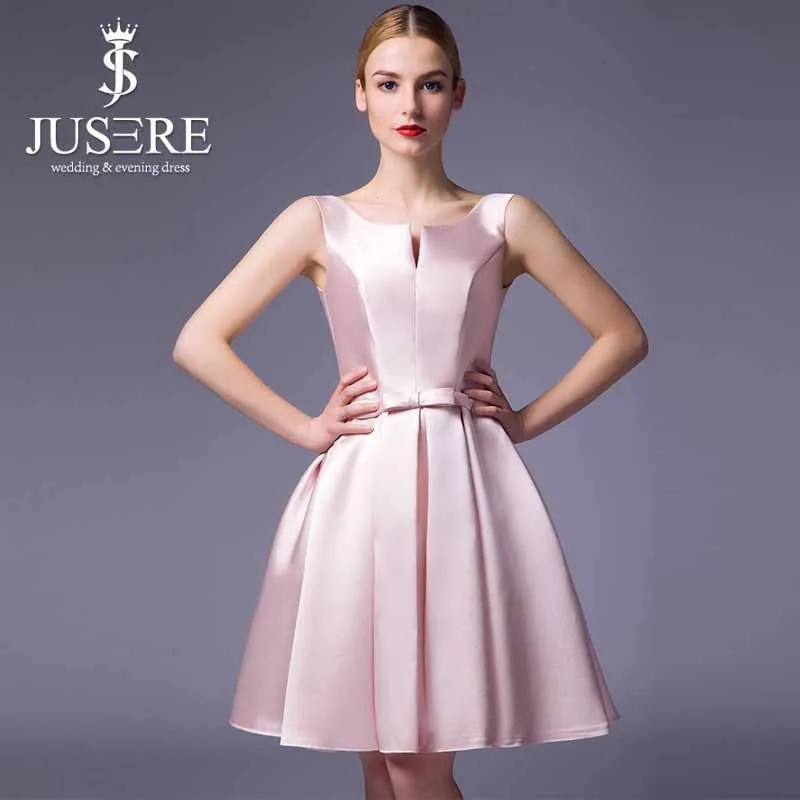 Designer robe de soirée couleur Peach Style Simple robe de soirée courtes Puffy robe de soirée
