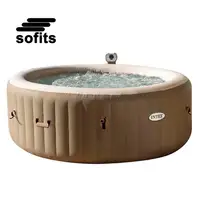 

Intex 28404 PureSpa Jet & Bubble Deluxe Inflatable Jacuzzi Heating Pool Swim Mini Spa Outdoor Bubble Massage Pool