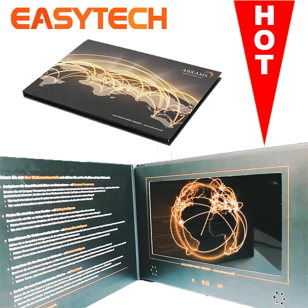 video screen in gift box custom black decorative closure rigid