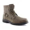 Men's Fashionable Waterproof Lace-up Combat Boots Lace-up Genuine Leather Shoes