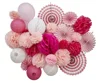 Celebration Decoration Kit. Huge and Tiny Tissue Paper Flowers, Pom Poms, Lanterns, Fans. Stylists Favorite