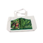 Newest selling bird pattern tote reusable shopping wholesale cotton bag