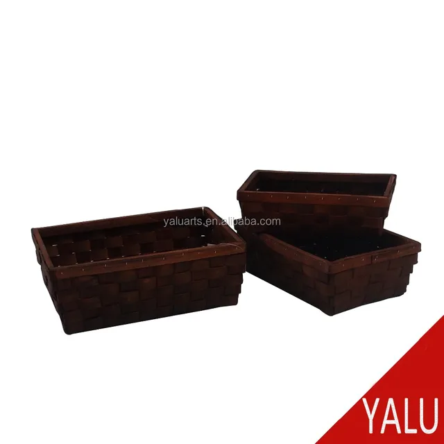 storage wooden basket hamper boxes wholesale h-16119