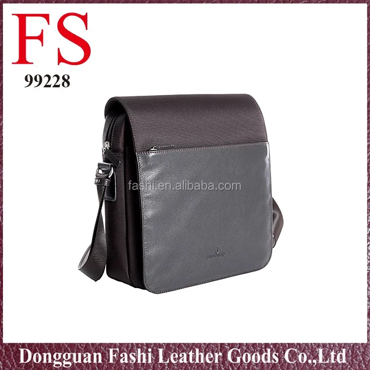 2016 fashion men"s branded leather crossbody bag