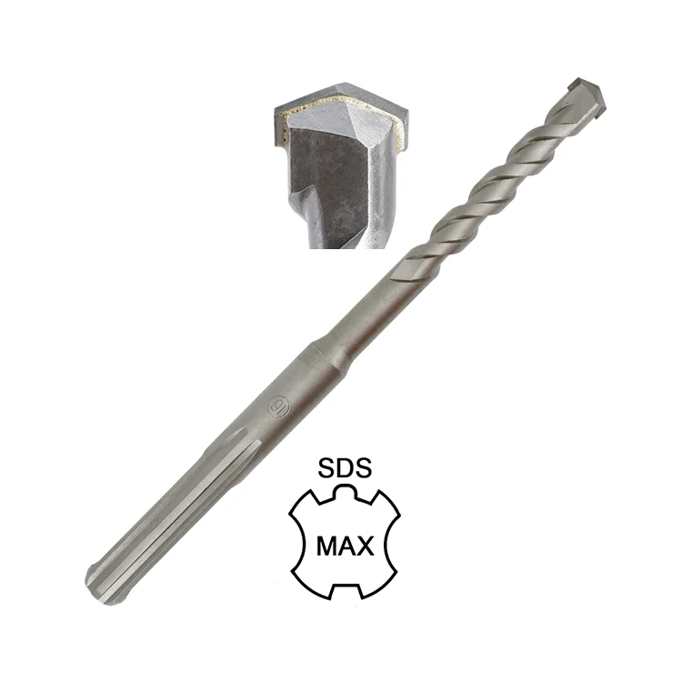 Carbide Single Tip U Flute SDS Max Electric Hammer Drill Bit for Concrete and Hard Stone