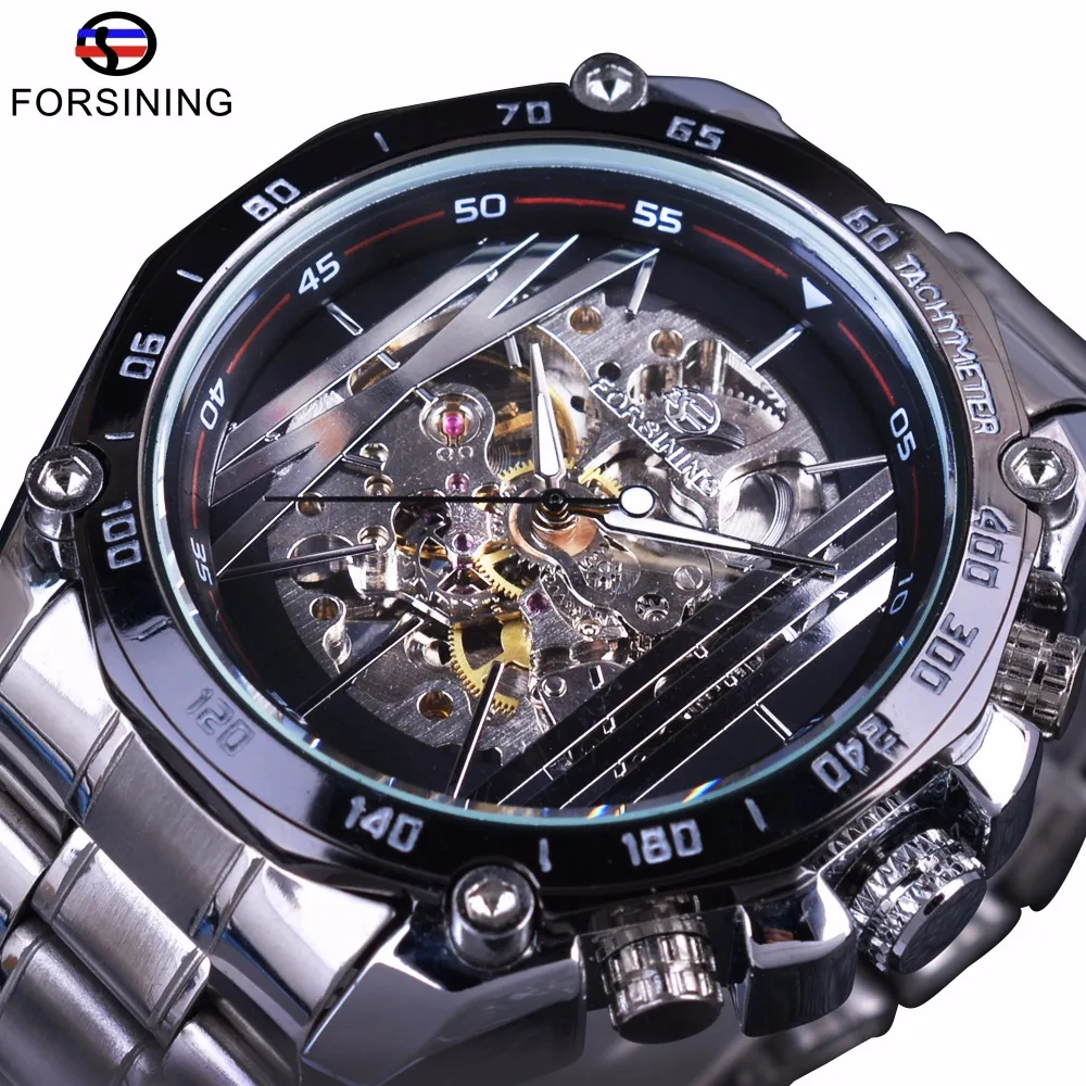 FORSINING Luxury Brand Silver Stainless Steel 30M Water Resistant Fashion Casual Man Automatic Gear Hand Watch
FORSINING Luxury Brand Silver Stainless Steel 30M Water Resistant Fashion Casual Man Automatic Gear Hand Watch