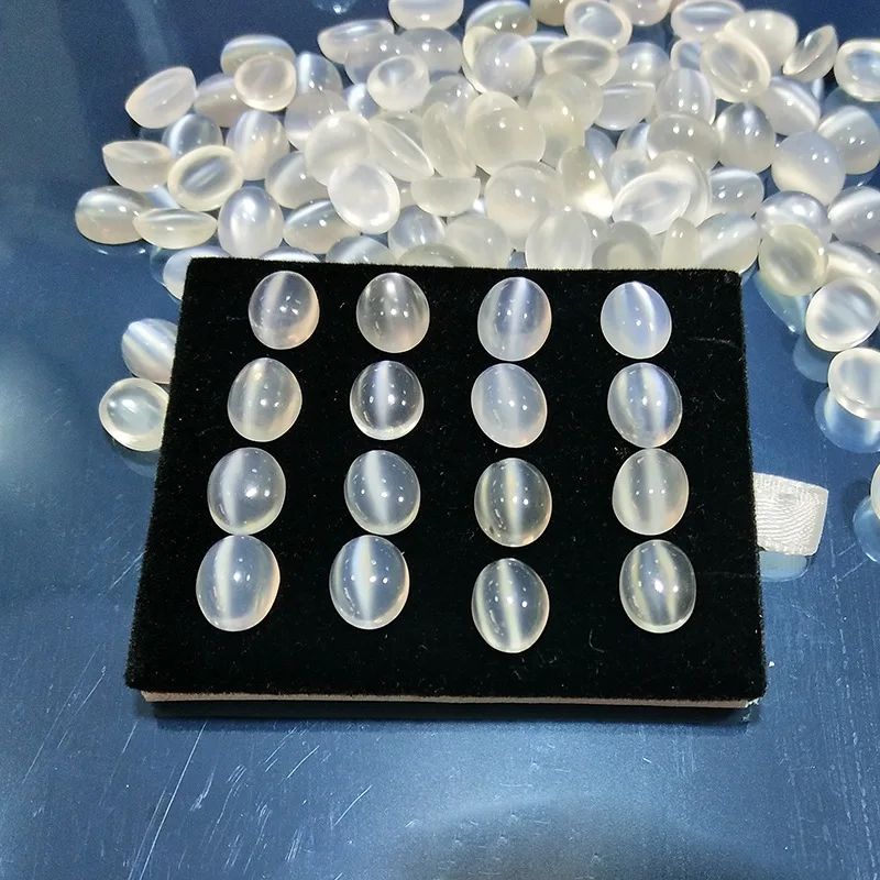 

100% Natural Gems Labradorite Moonstone from Sri Lanka using for DIY Jewelry Making Oval Plain Cut Loose Gemstone
