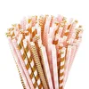 Eco-friendly Biodegradable Paper Straws Decorative Drinking Straws for Party Supplies