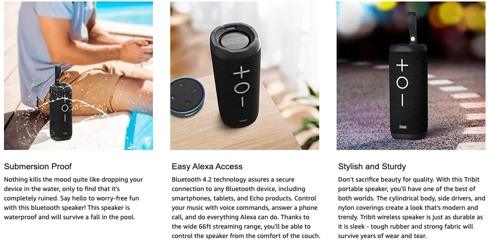 Bulk order on Promotion : Tribit 360 degree sound Waterproof 20 hours Bluetooth Speaker-buy 30 get one free, buy 50 get 2 free - ANKUX.COM