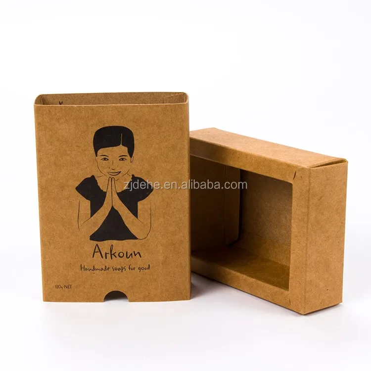 kraft paper handmade soap packaging box slide drawer box - buy