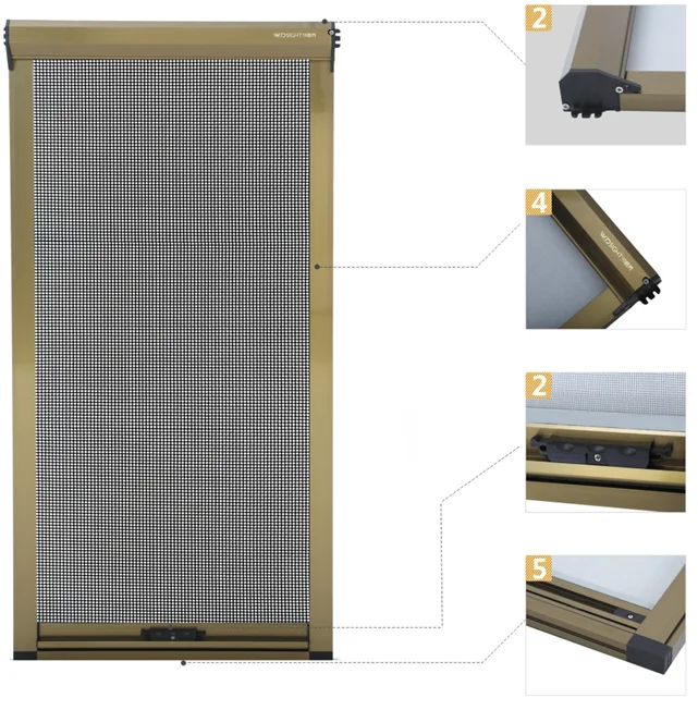 Aluminium Luxury Retractable Fly Screen