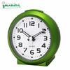 Imarch BB08514-Green Free Sample classic Nonticking Silent Analog travel Alarm Clock with Light, Snooze