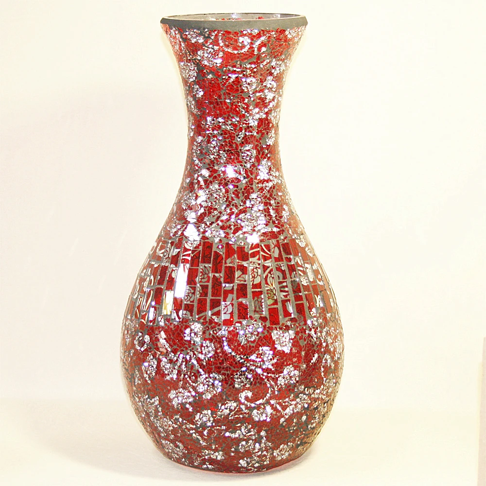 Rot glas vase große boden vasen für blumen arrangements hochzeit