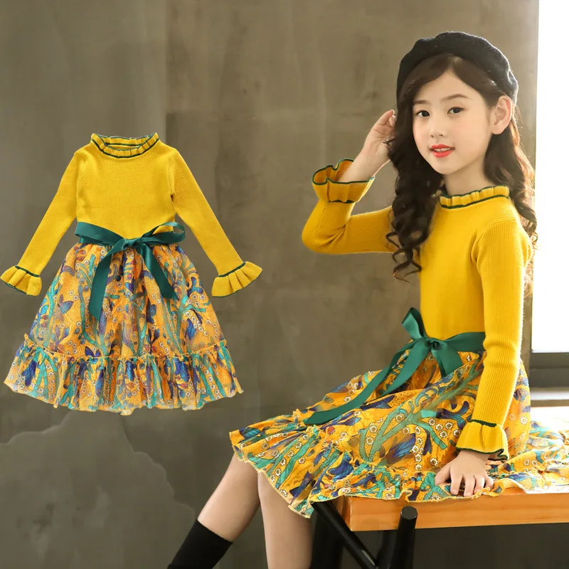 2018Best selling personality beautiful kids girl dresses boutique child clothes, Yellow/green
2018Best selling personality beautiful kids girl dresses boutique child clothes, Yellow/green