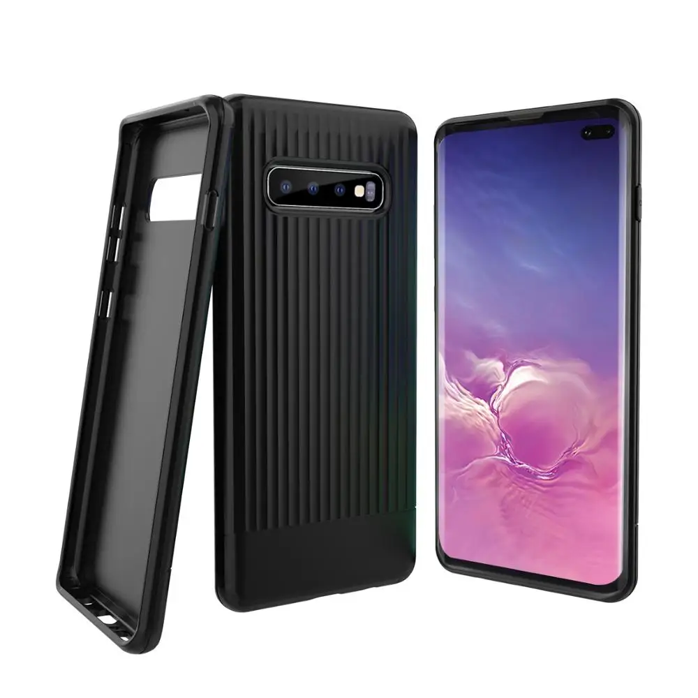 

Factory Soft TPU Mobile Shockproof Phone Back Cover for Samsung Galaxy S10 S10Plus S10E Case, Black;red
