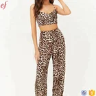 2019 Women Blouse Ruched Leopard Print Cropped Top