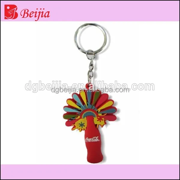 promotional item funny gift cheap custom rubber keyring 3d logo
