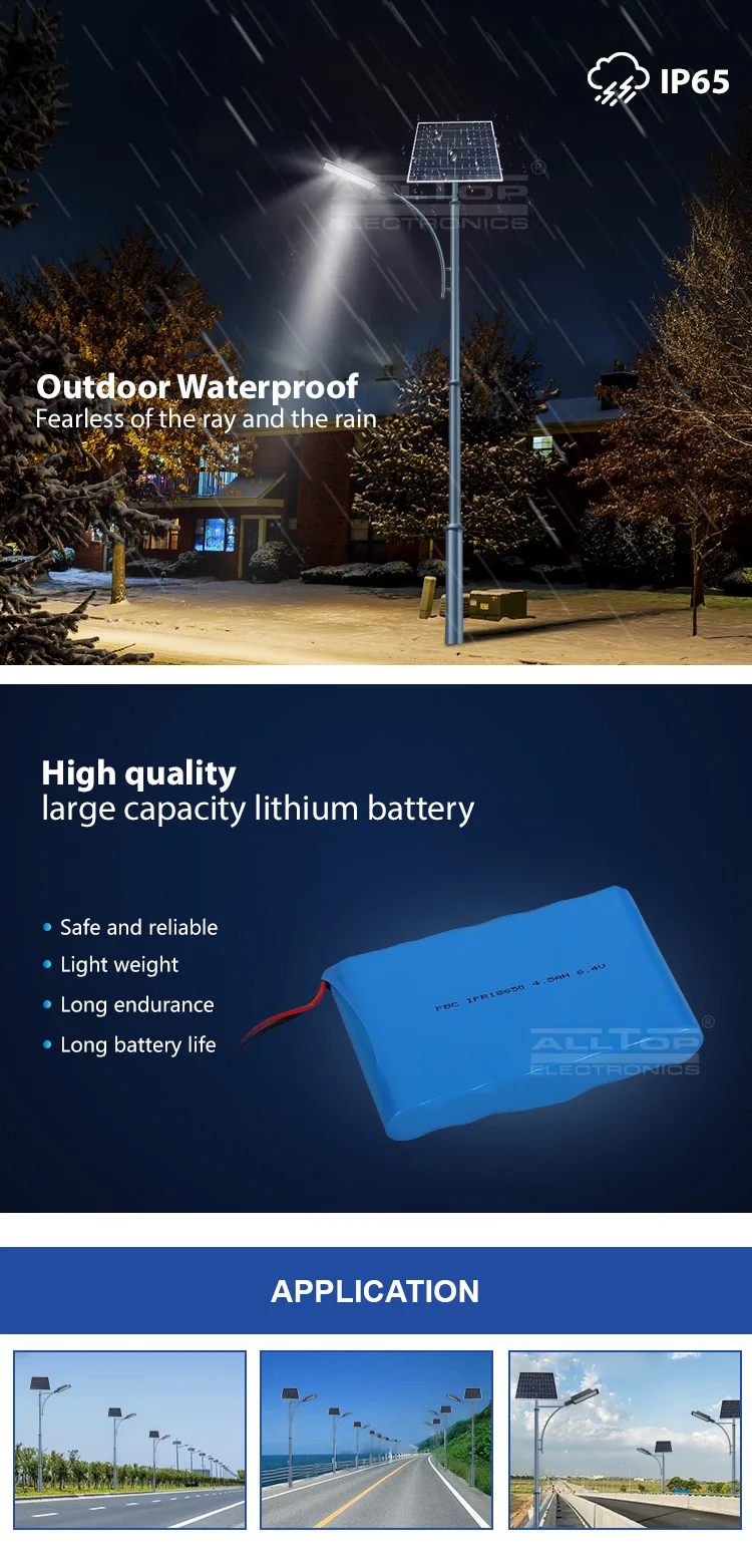 ALLTOP Ultra high brightness led chip ip66 waterproof 180w led solar street light