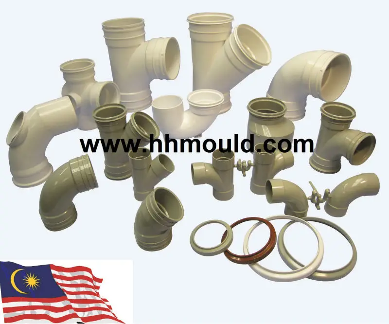 collapsible pipe fitting moulded parts