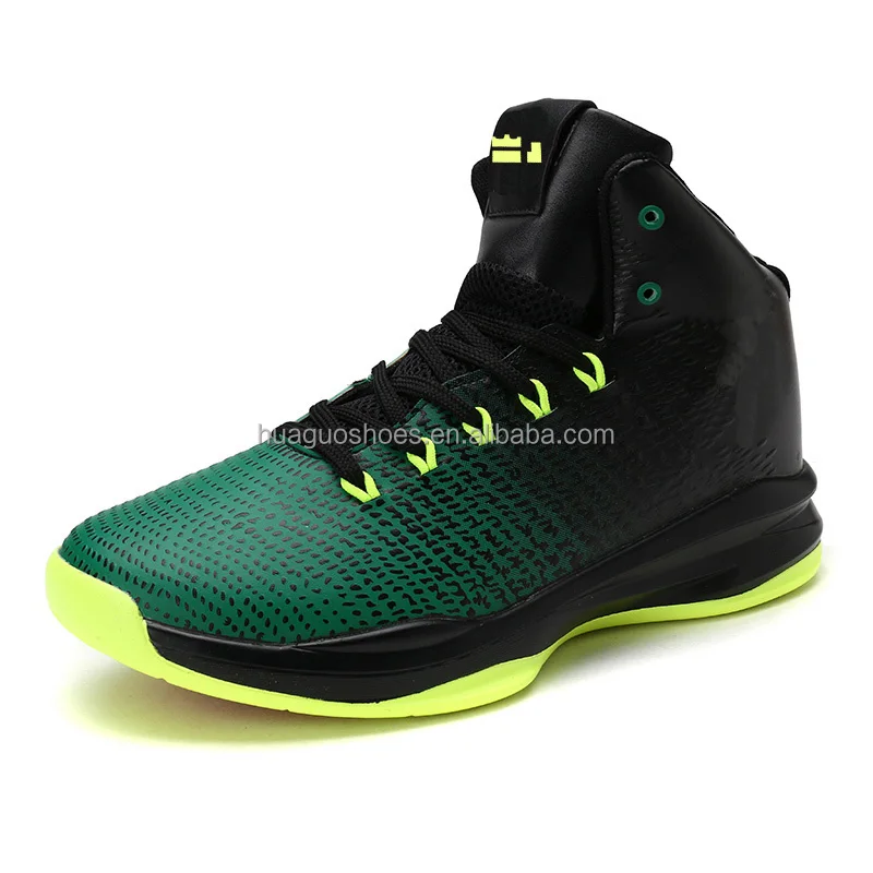 Gradient Color High-top Basketball Shoes For Men, Black green red 
Gradient Color High-top Basketball Shoes For Men, Black green red