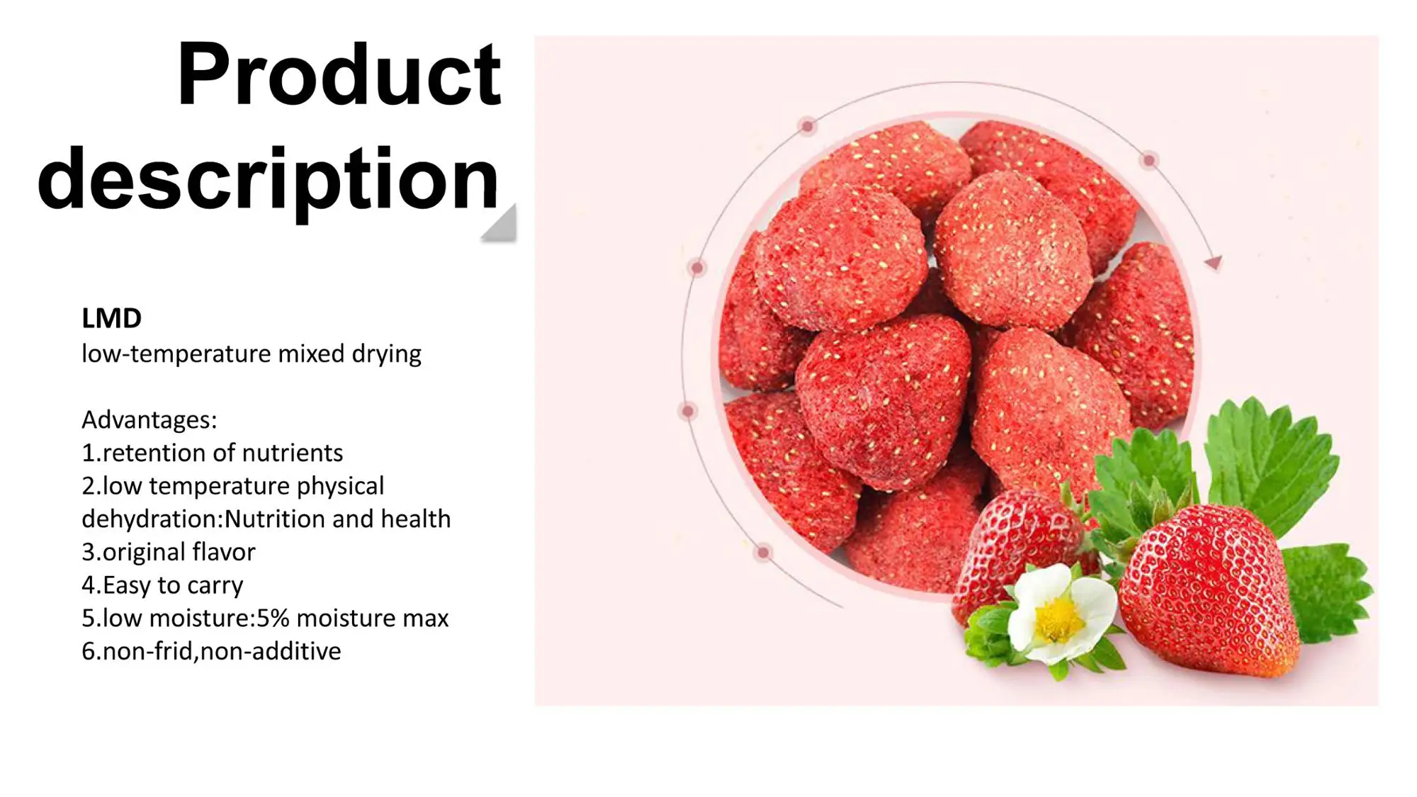 Nutritional healthy freeze dried strawberry peach cantaloupe grape apple freeze dried fruit
