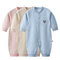 

Boutique Baby Romper Wholesale Long Sleeve Cotton Polka Dot Jacquard Weave Jumpsuit Spring Autumn Winter Newborn Baby Clothes