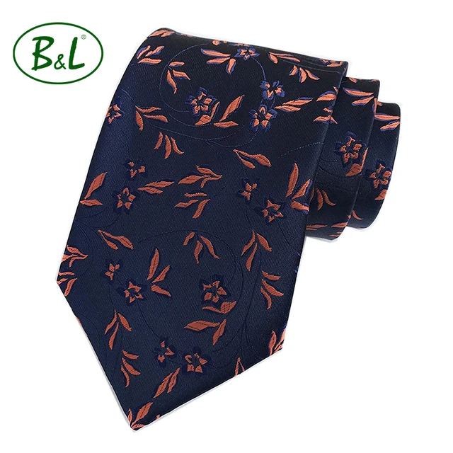 mens tie classic jacquard floral silk tie with gift box
