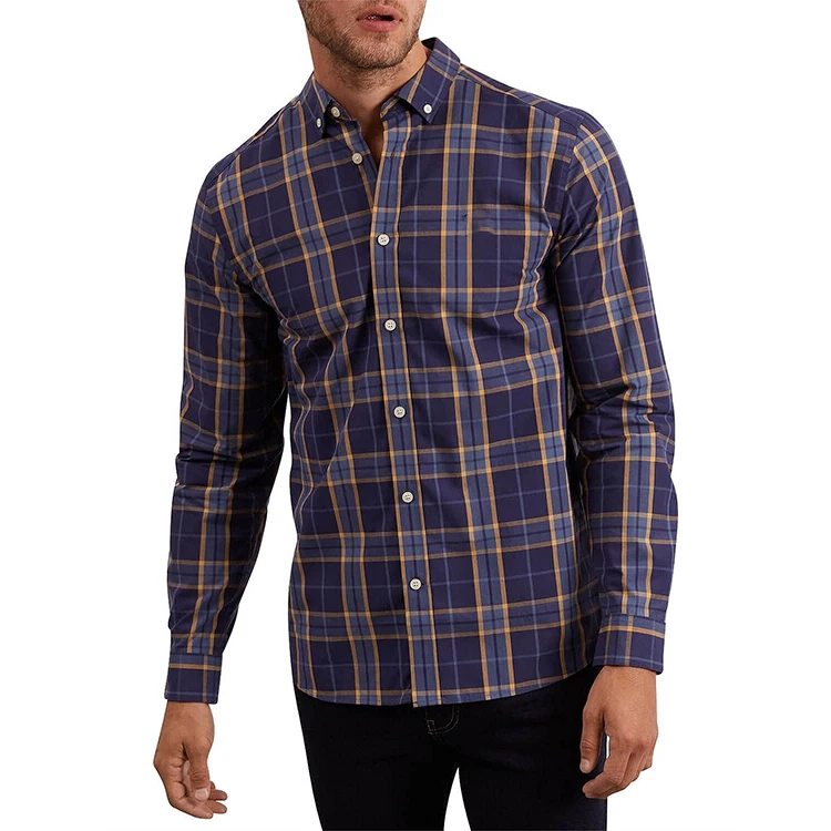 Guangdong factory OEM cotton poplin button cuffs fine check style Shirt for men, Can be customized
Guangdong factory OEM cotton poplin button cuffs fine check style Shirt for men, Can be customized