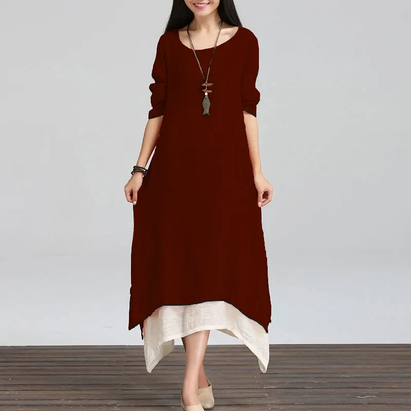 or20128a Hot selling lady loose dress long sleeve cotton and linen dresses women, Green,coffee,red
or20128a Hot selling lady loose dress long sleeve cotton and linen dresses women, Green,coffee,red