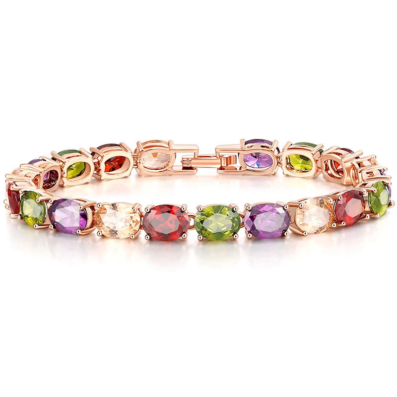 Multicolor Zircon Rome Bride Wedding Bracelet & Bangles Hip hop Jewelry Cut 5.0 mm CZ Tennis Bracelet For Women, As picture
Multicolor Zircon Rome Bride Wedding Bracelet & Bangles Hip hop Jewelry Cut 5.0 mm CZ Tennis Bracelet For Women, As picture