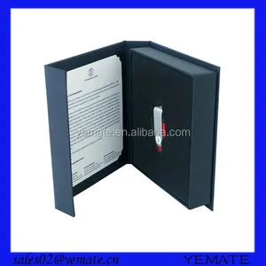 hard cardboard black magnet closuregift box book shape with foam