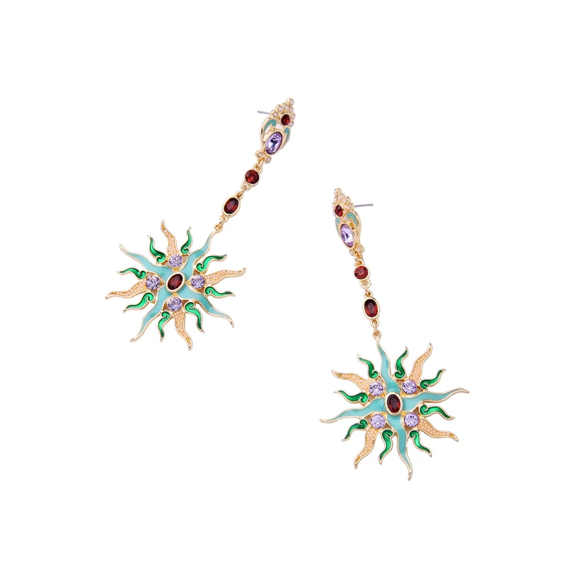ed01512c Fashion Jewelry Enamel Statement Pendant Sun Earrings Women Wholesale, As picture
ed01512c Fashion Jewelry Enamel Statement Pendant Sun Earrings Women Wholesale, As picture