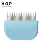 Long and short needle pet dog cat row comb stainless steel