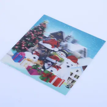 hot sale 3d lenticular gift cards/lenticular christmas card