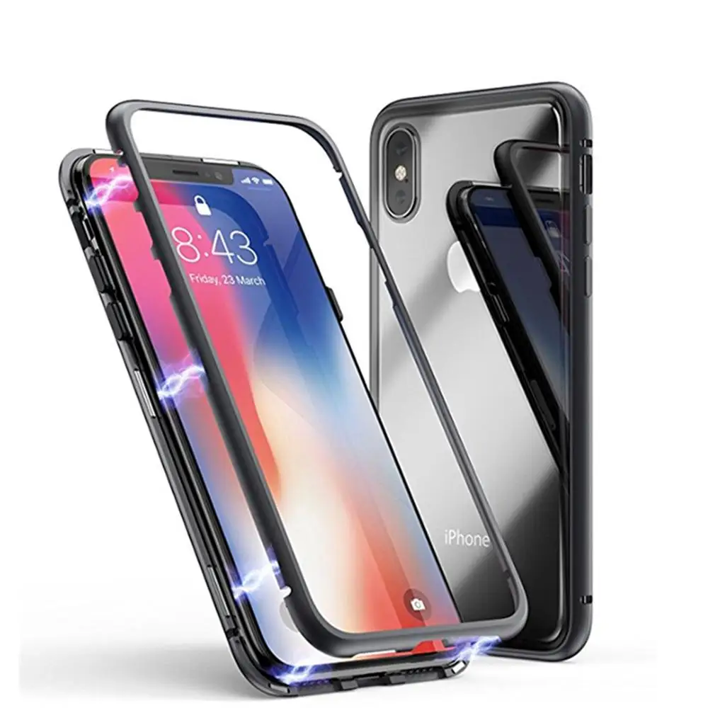 New trendy Metal Phone Case Magnet case Magntic Glass case For iPhone X, 3 colors
New trendy Metal Phone Case Magnet case Magntic Glass case For iPhone X, 3 colors